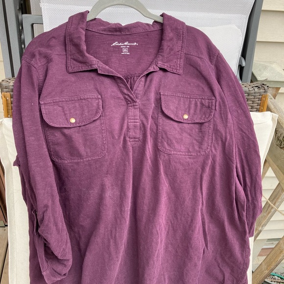 Women’s jersey knit tunic top in deep purple..size2xl - Picture 5 of 5